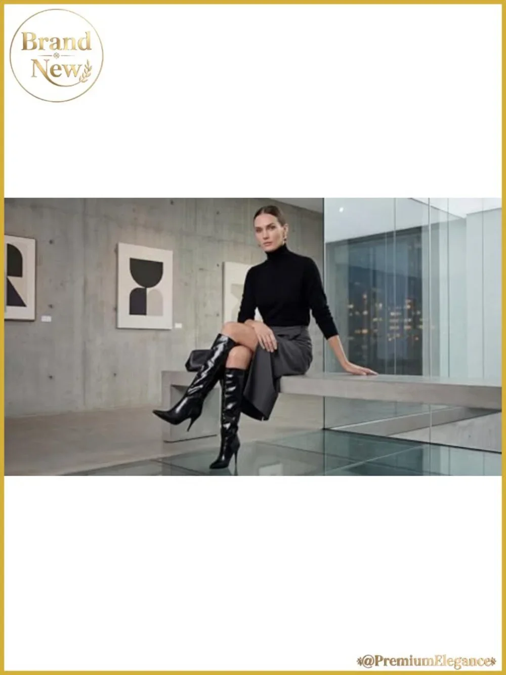 Women's Over the Knee Boots Pointed Toe Stiletto Heel Slip On Tall Boots for